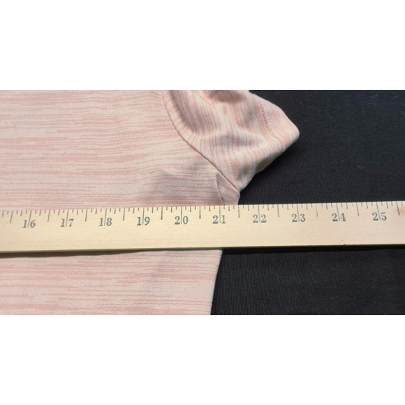 Nike women's heathered pink‎ workout athletic top v-neck black swoosh sz. XL - Picture 9 of 9